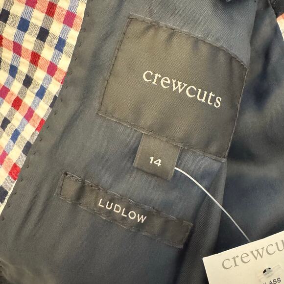 J. Crew Crewcuts Ludlow Two Button Gingham Plaid Blazer 14 NWT - Picture 6 of 10